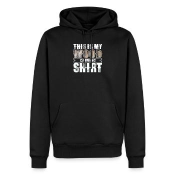 Holzschnitzen - Männer Premium Bio Hoodie - Schwarz - Vorne - Nico (187cm)