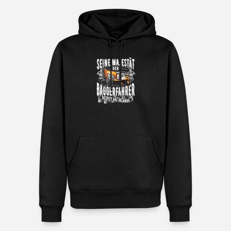 Baggerfahrer - Männer Premium Bio Hoodie - Schwarz