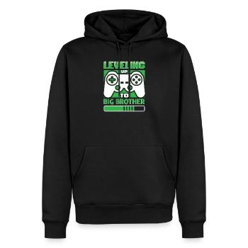 Mise à niveau vers Big Brother - Sweat à capuche Premium bio Homme - noir - Devant - Nico (187cm)