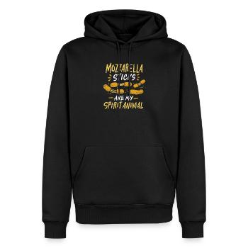Mozzarella Stick - Männer Premium Bio Hoodie - Schwarz - Vorne - Nico (187cm)