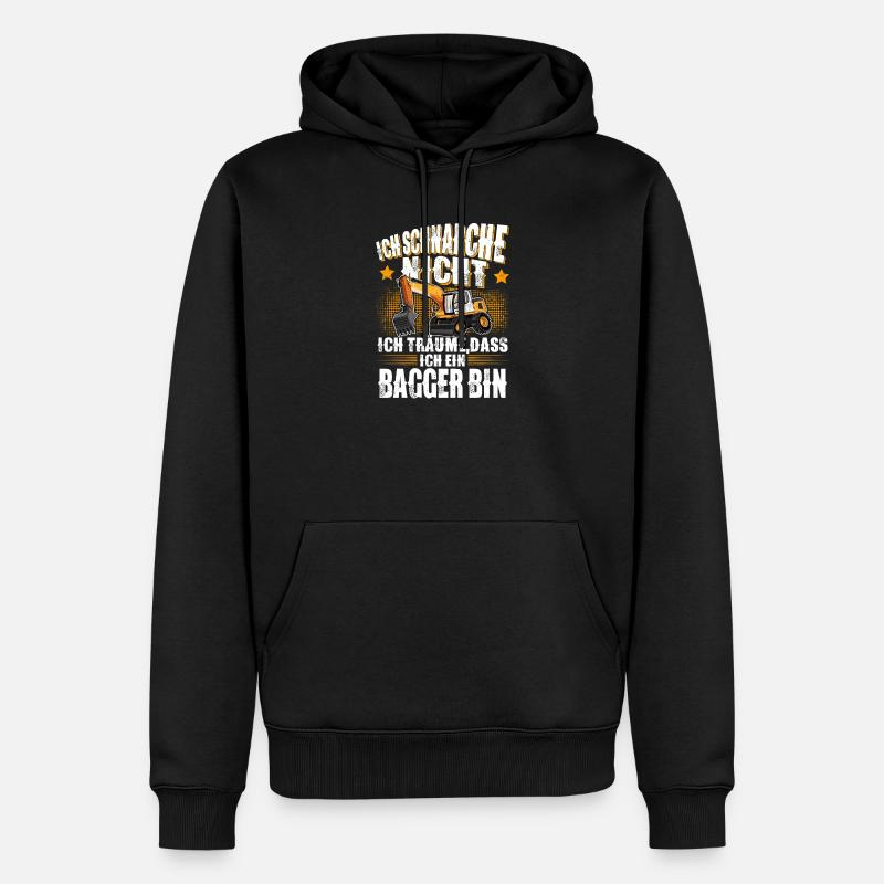 Bagger - Männer Premium Bio Hoodie - Schwarz