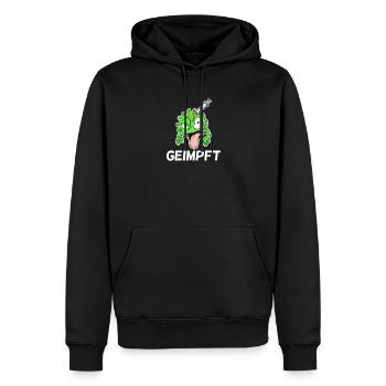 Geimpft - Männer Premium Bio Hoodie - Schwarz - Vorne - Nico (187cm)