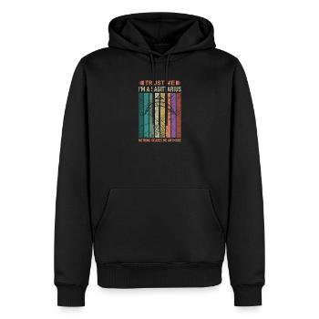 Signe du zodiaque Sagittaire - Sweat à capuche Premium bio Homme - noir - Devant - Nico (187cm)