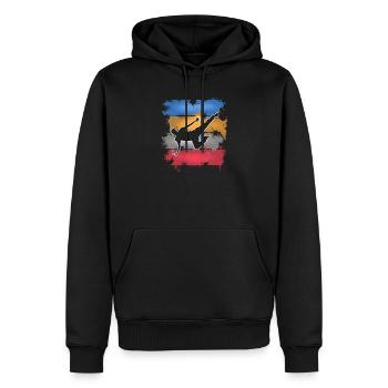 Breakdance - Männer Premium Bio Hoodie - Schwarz - Vorne - Nico (187cm)