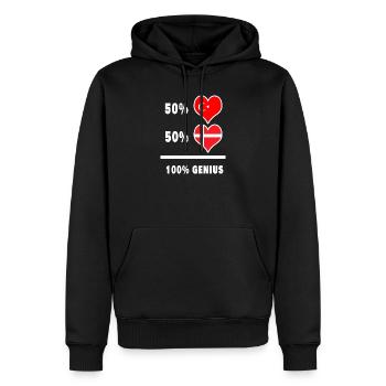 Dänemark und Türkei genial / Geschenk - Männer Premium Bio Hoodie - Schwarz - Vorne - Nico (187cm)