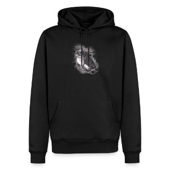 Lapin lapin - Sweat à capuche Premium bio Homme - noir - Devant - Nico (187cm)
