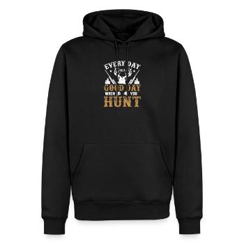 hunter - Men’s Premium Organic Hoodie - black - Front - Nico (187cm)