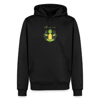 Schildkröte - Männer Premium Bio Hoodie - Schwarz - Vorne - Nico (187cm)