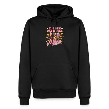 Nähen - Männer Premium Bio Hoodie - Schwarz - Vorne - Nico (187cm)