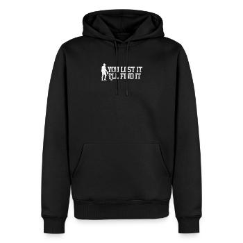 Metalldetektion Detektorist - Männer Premium Bio Hoodie - Schwarz - Vorne - Nico (187cm)