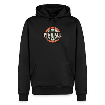 Flipper Automat Pinball Machines Vintage - Men’s Premium Organic Hoodie - black - Front - Nico (187cm)