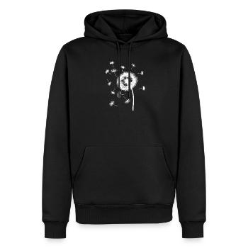 Pissenlit - Sweat à capuche Premium bio Homme - noir - Devant - Nico (187cm)
