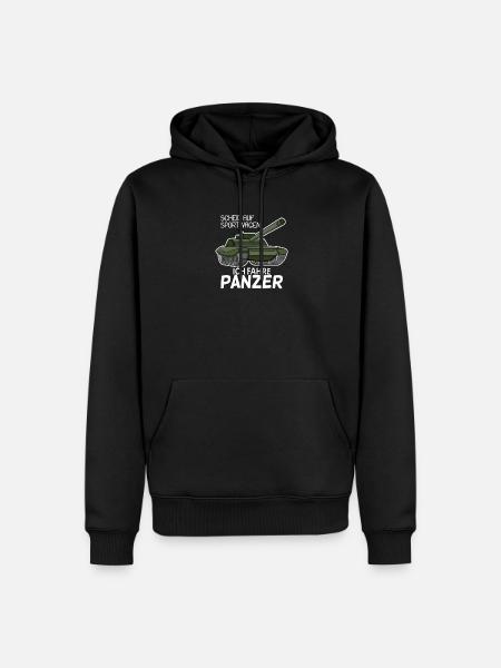 Panzer Militär Geschenk - Männer Premium Bio Hoodie - Schwarz