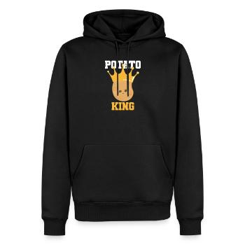 Potato Potato King Kawaii - Sweat à capuche Premium bio Homme - noir - Devant - Nico (187cm)