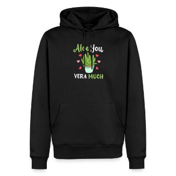 Aloe Vera Sukkulente - Männer Premium Bio Hoodie - Schwarz - Vorne - Nico (187cm)