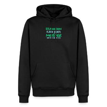 Studieren Kann Jeder - Meister Meisterprüfung - Männer Premium Bio Hoodie - Schwarz - Vorne - Nico (187cm)