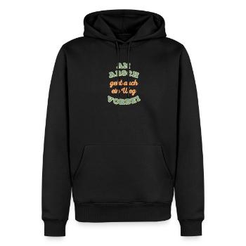 Am Arsch geht auch ein Weg vorbei Retro - Männer Premium Bio Hoodie - Schwarz - Vorne - Nico (187cm)