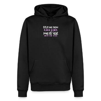 Studieren Kann Jeder - Meister Meisterprüfung - Männer Premium Bio Hoodie - Schwarz - Vorne - Nico (187cm)
