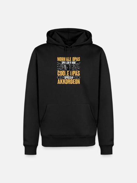 Akkordeon - Männer Premium Bio Hoodie - Schwarz