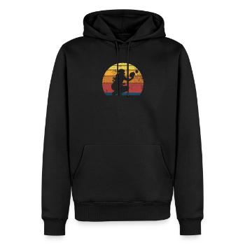Catcher Softballspieler Vintage - Männer Premium Bio Hoodie - Schwarz - Vorne - Nico (187cm)