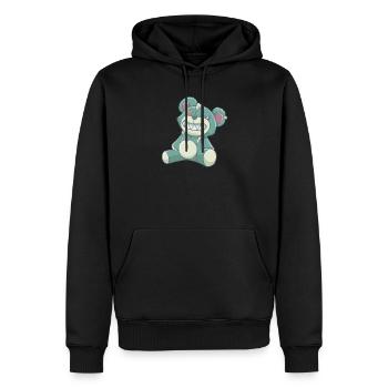 Pastell Gothic Bär - Männer Premium Bio Hoodie - Schwarz - Vorne - Nico (187cm)