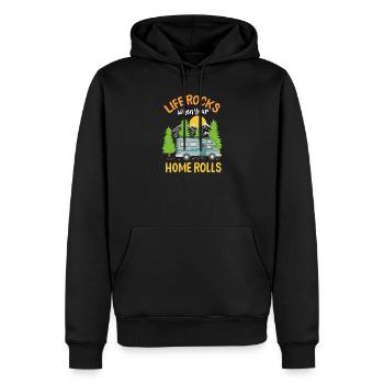 Wohnmobil Camping Camper - Männer Premium Bio Hoodie - Schwarz - Vorne - Nico (187cm)