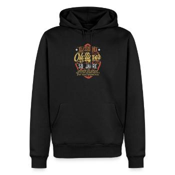 50. Geburtstag Oldtimer - Männer Premium Bio Hoodie - Schwarz - Vorne - Nico (187cm)