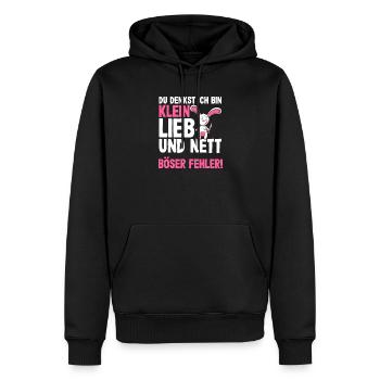 Böses Hasi Klein Lieb Und Nett Halloween Kostüm - Männer Premium Bio Hoodie - Schwarz - Vorne - Nico (187cm)