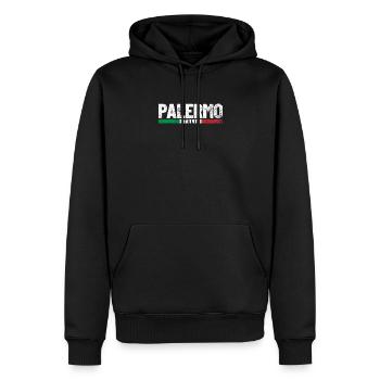 Palermo Italien Flagge - Männer Premium Bio Hoodie - Schwarz - Vorne - Nico (187cm)