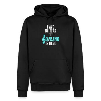 Sopran Chor Gesang - Männer Premium Bio Hoodie - Schwarz - Vorne - Nico (187cm)