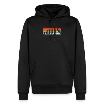 Kletterer Evolution - Männer Premium Bio Hoodie - Schwarz - Vorne - Nico (187cm)
