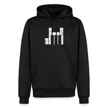 Klavier Pianist - Männer Premium Bio Hoodie - Schwarz - Vorne - Nico (187cm)