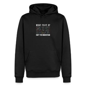 Citation drôle d’enseignant ne comprenez pas l’enseignant - Sweat à capuche Premium bio Homme - noir - Devant - Nico (187cm)