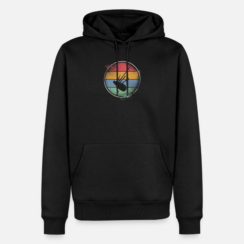 Cornemuse - Sweat à capuche Premium bio Homme - noir