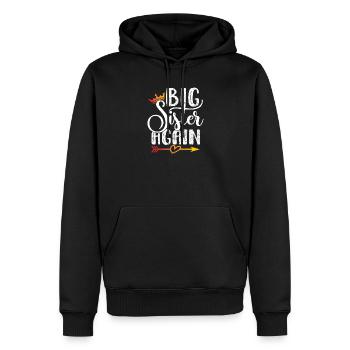 Big sister gift Big Sister Again - Men’s Premium Organic Hoodie - black - Front - Nico (187cm)