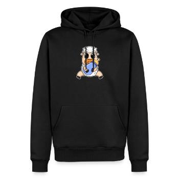 Baby Schaf - Männer Premium Bio Hoodie - Schwarz - Vorne - Nico (187cm)