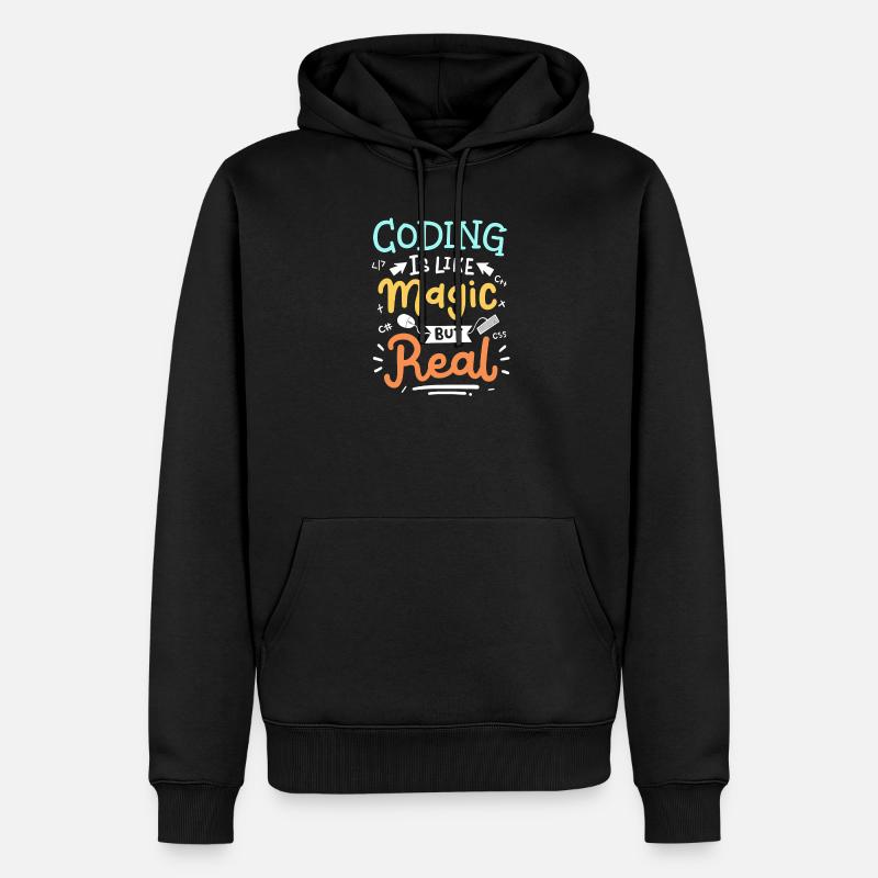 Codierung Programmierung - Männer Premium Bio Hoodie - Schwarz