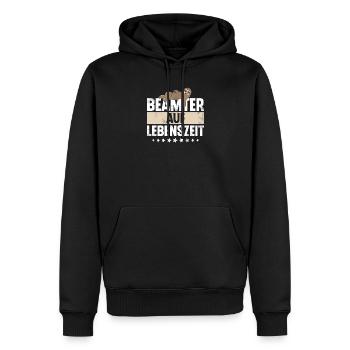 Beamter Auf Lebenszeit Faultier - Männer Premium Bio Hoodie - Schwarz - Vorne - Nico (187cm)