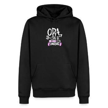 Opa 2022 Loading - Opa werden - Bald Opa - Männer Premium Bio Hoodie - Schwarz - Vorne - Nico (187cm)