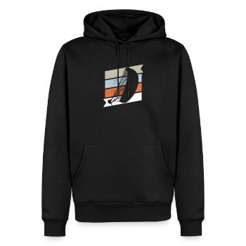 Paragliding Paraglider Pilot Vintage - Men’s Premium Organic Hoodie - black - Front - Nico (187cm)