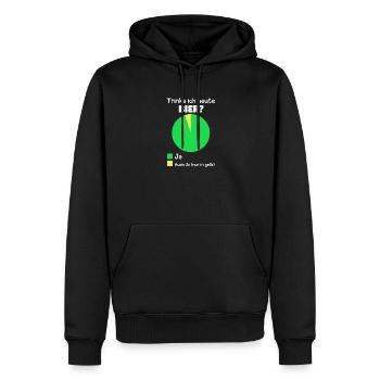 Werde Ich Heute Bier Trinken? Lustige Diagramme - Männer Premium Bio Hoodie - Schwarz - Vorne - Nico (187cm)