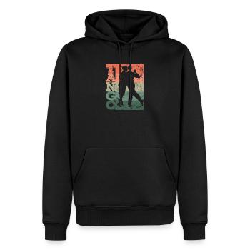 Tango Argentino Rétro Vintage Tango Vals Danse - Sweat à capuche Premium bio Homme - noir - Devant - Nico (187cm)