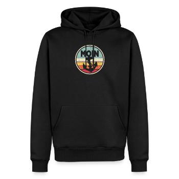 Moin Anker Plattdeutsch Ostfriesland Küste Nordsee - Männer Premium Bio Hoodie - Schwarz - Vorne - Nico (187cm)