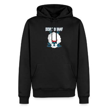 Echt Schaf Peperoni lustig Schäfer Bauernhof - Männer Premium Bio Hoodie - Schwarz - Vorne - Nico (187cm)