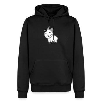 Bouc de chèvre - Sweat à capuche Premium bio Homme - noir - Devant - Nico (187cm)