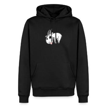 Ziege Ziegenbock Bock - Männer Premium Bio Hoodie - Schwarz - Vorne - Nico (187cm)