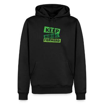 Keep Moving Forward Mental Health - Men’s Premium Organic Hoodie - black - Front - Nico (187cm)