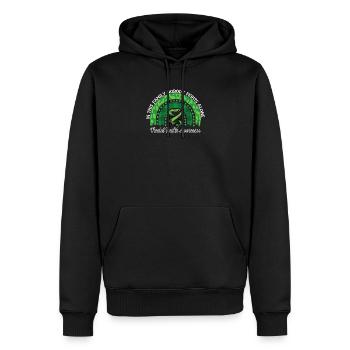 Mental Health Awareness Regenbogen Grün - Männer Premium Bio Hoodie - Schwarz - Vorne - Nico (187cm)