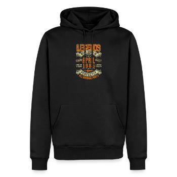 1985 April Geburtstag Legende - Männer Premium Bio Hoodie - Schwarz - Vorne - Nico (187cm)