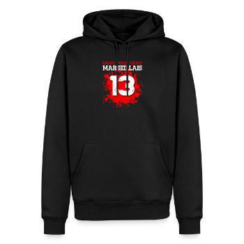 Sang pour Sang Marseillais - Sweat à capuche Premium bio Homme - noir - Devant - Nico (187cm)